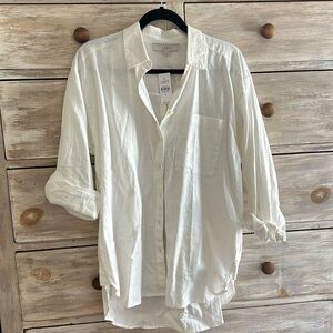 NWT Loft Linen blend oversized shirt